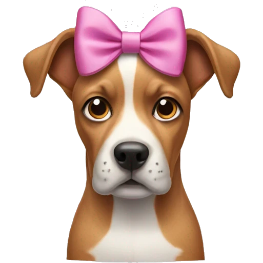 dog with a bow on its head emoji