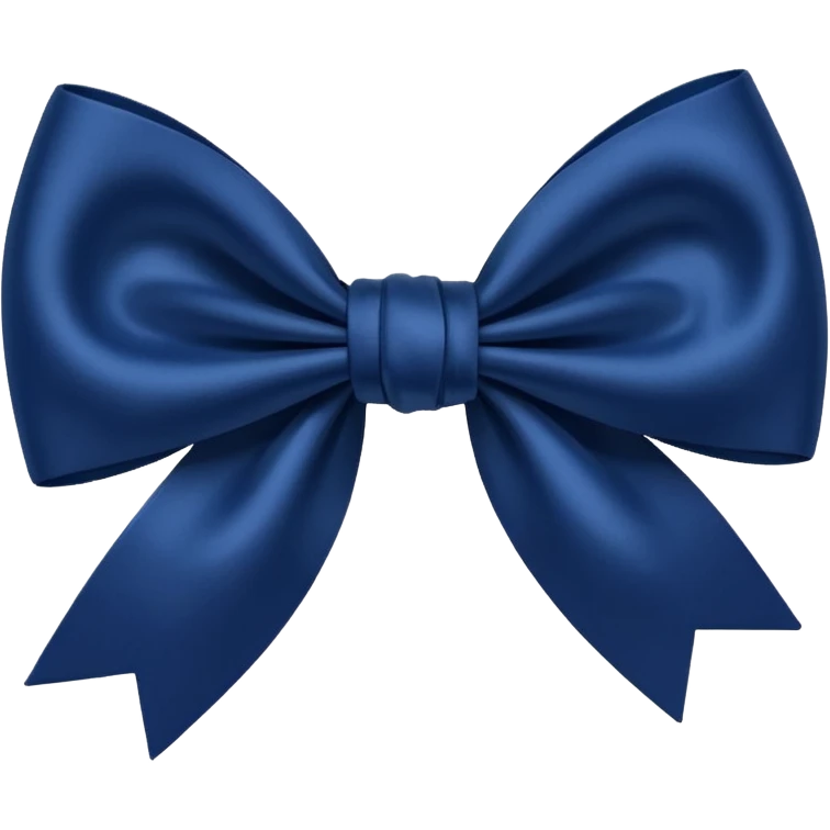 Navy blue bow emoji