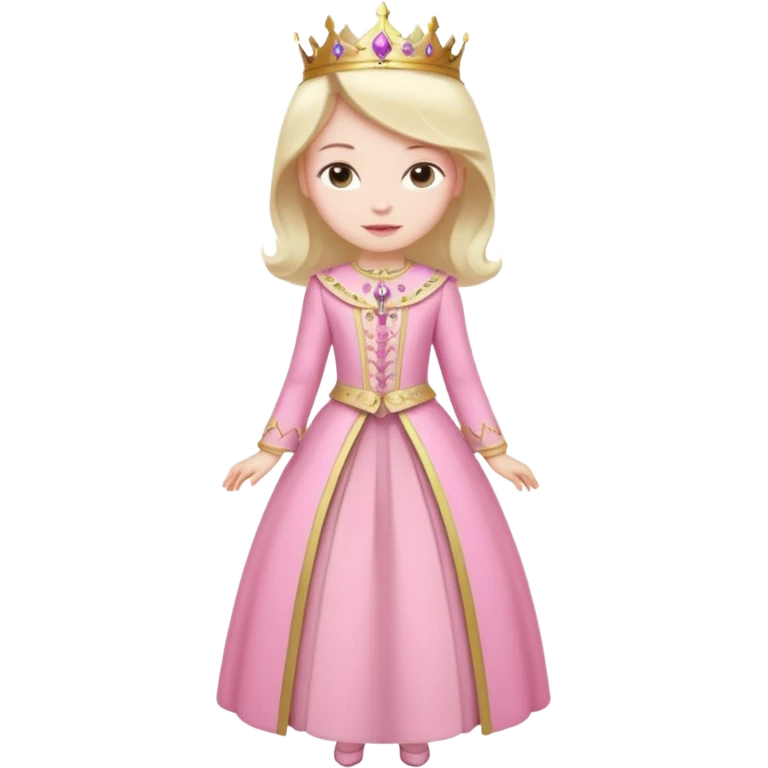 Royal person with pink outfit curtsying emoji