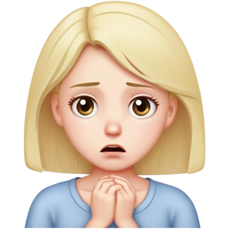 Girl with stomach ache emoji