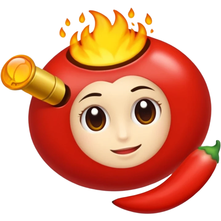 Uma mão apertando um botão escrito perigo emoji