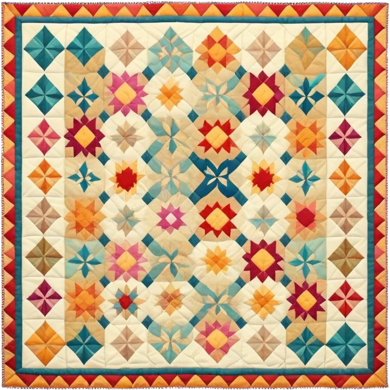 Cozy Indian quilt blanket emoji