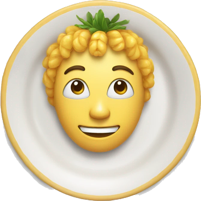 Maïs dans une assiette  emoji