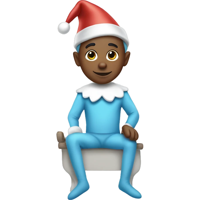 light blue elf on the shelf emoji