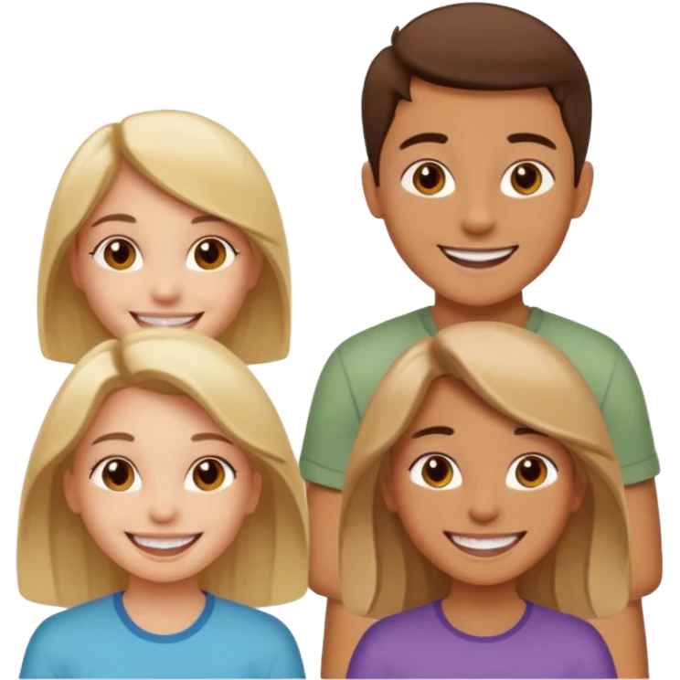 Friendship - relationship of mutual affection between people - 2 girls and a boy of various races  emoji