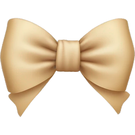 Cute beige bow emoji