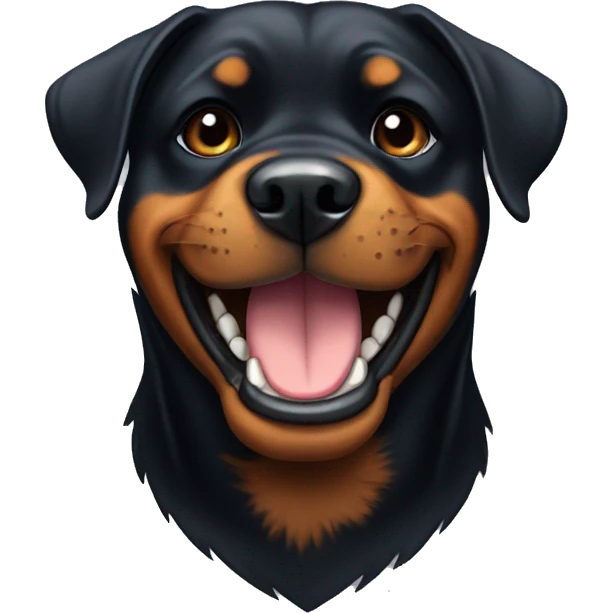 Rottweiler smiling emoji