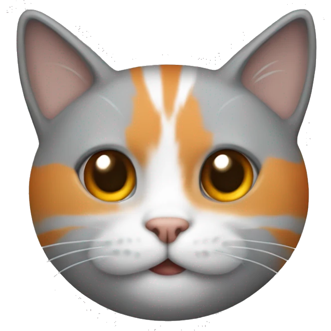 Un gato naranja pegando a uno gris emoji