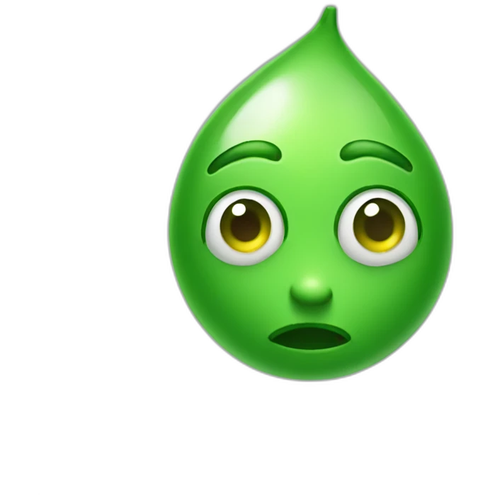 green nose drop emoji