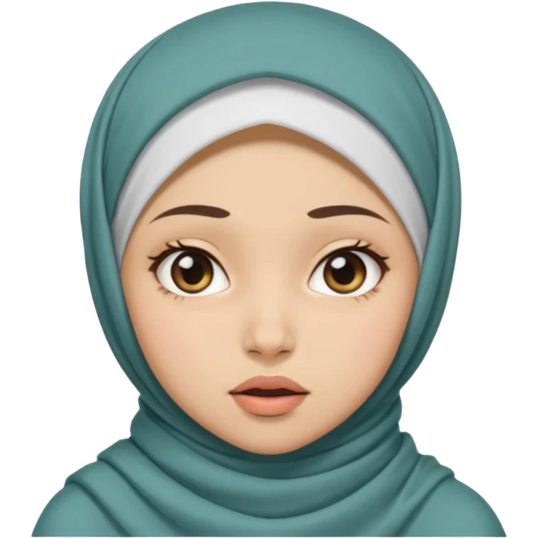 Девушка в хиджабе ахегао  emoji