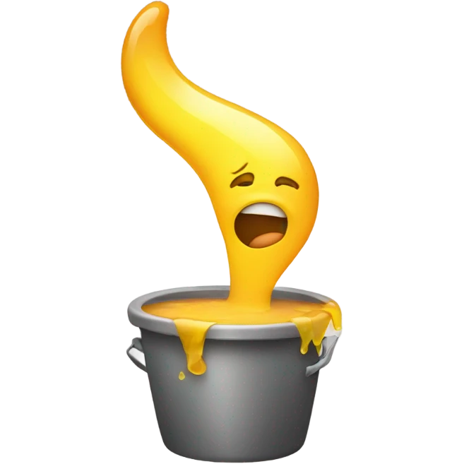 Yellow smiling emoji vomiting honey emoji