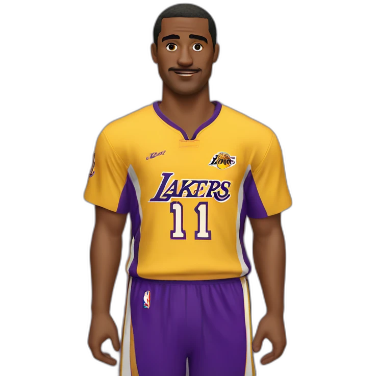 romario wearing yellow lakers jersey emoji