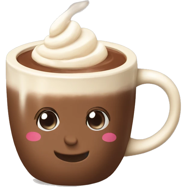 hot chocolate in beige mug emoji