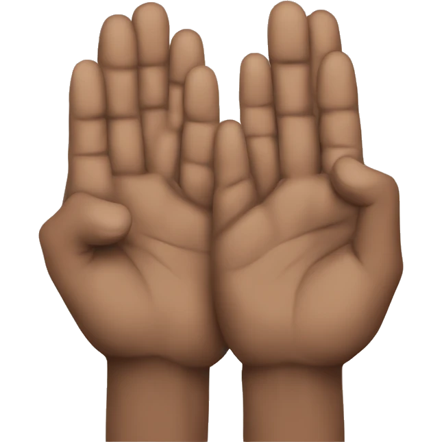 Hands closed together, similar to the “apes Together strong” emoji