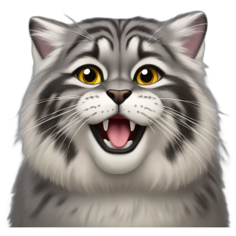 manul stuck out his tongue emoji