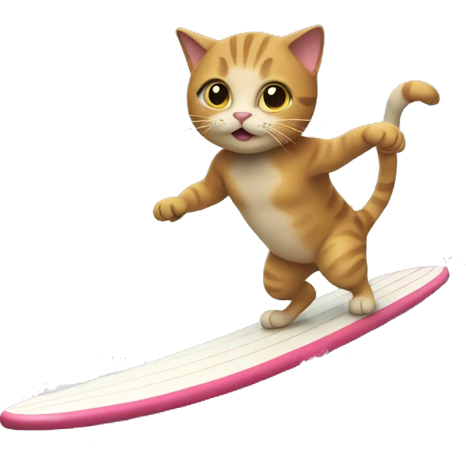 Cat Surfing  emoji