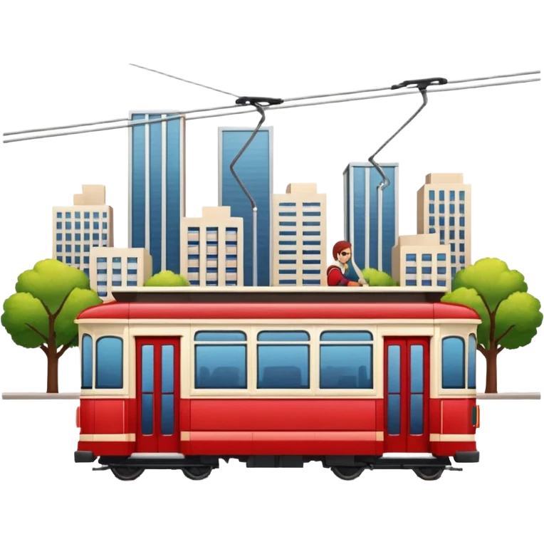 tram with city emoji