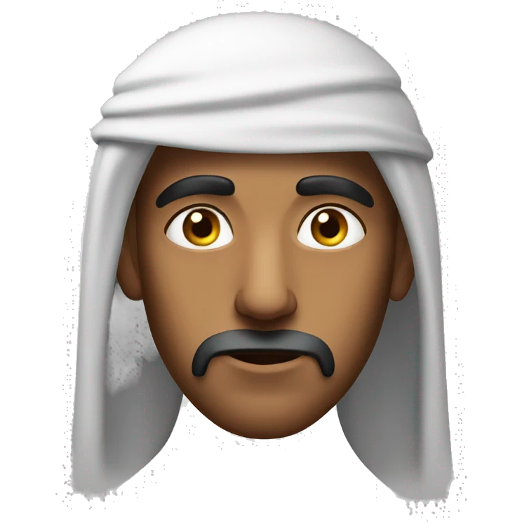 Serious Arabian emoji