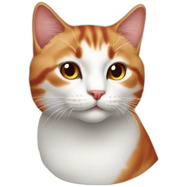 cat white red emoji