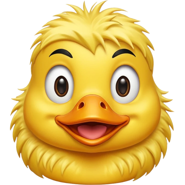 Silly duck emoji