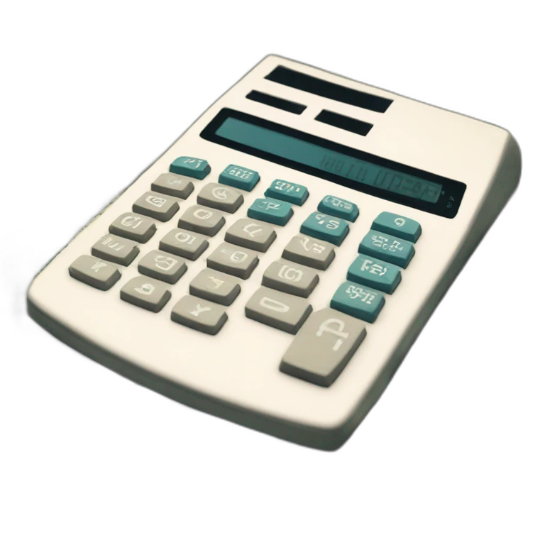pocket calculator in background money emoji