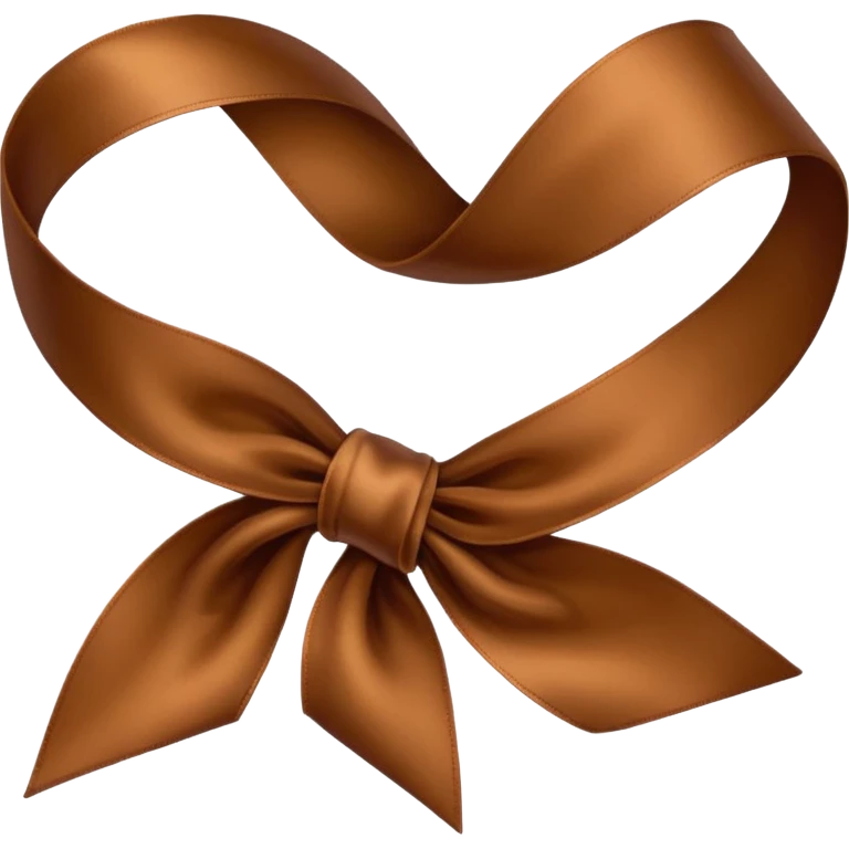 brown ribbon, simple and clear emoji