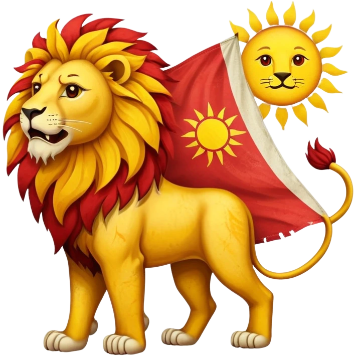 پرچم قدیمی شیر و خورشید ایران emoji