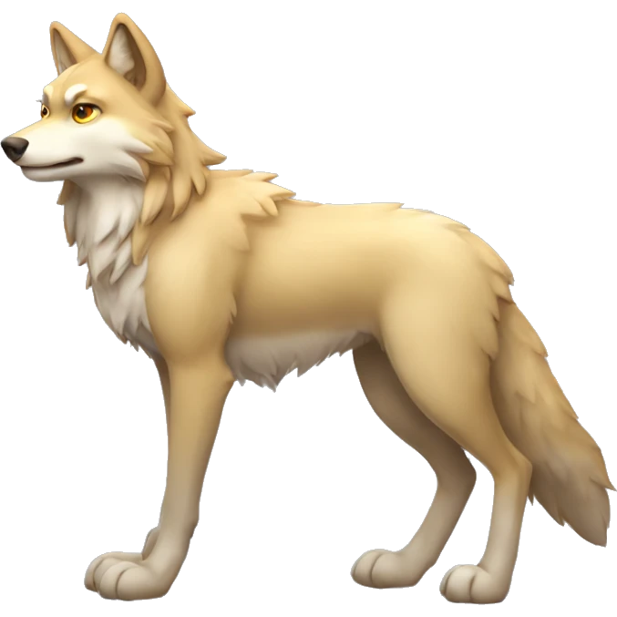 Anthropomorphic Fionbri-Falvie-wolf (full body) emoji