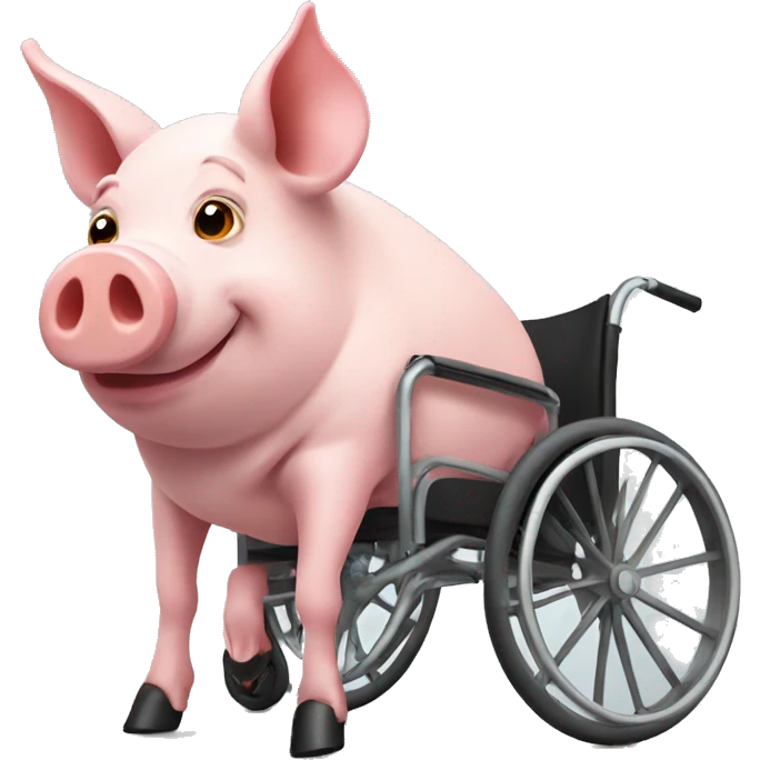 Pig in a wheelchair  emoji