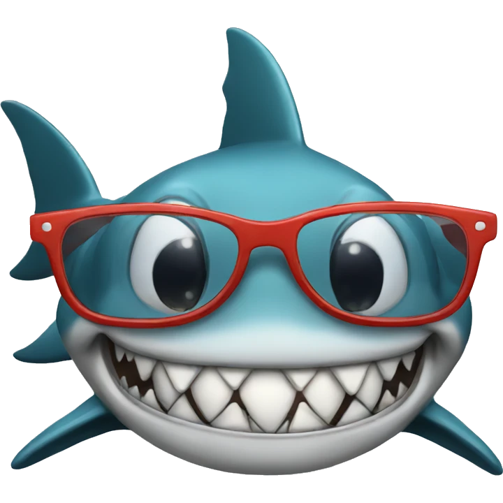 shark with glasses  emoji