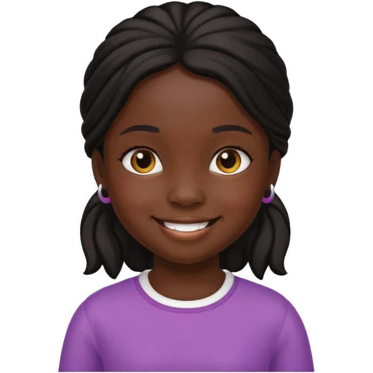 small girl black emoji