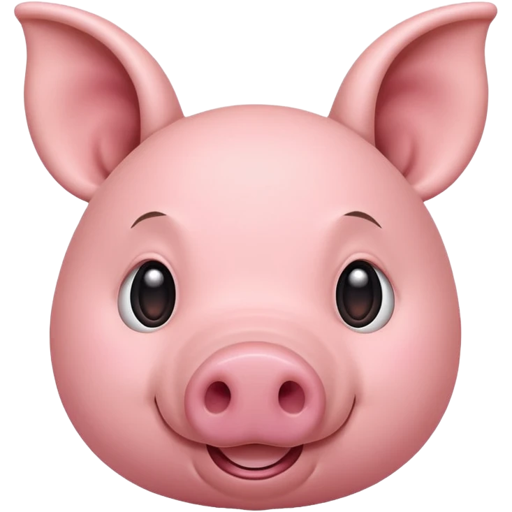 Round pig with long ears  emoji