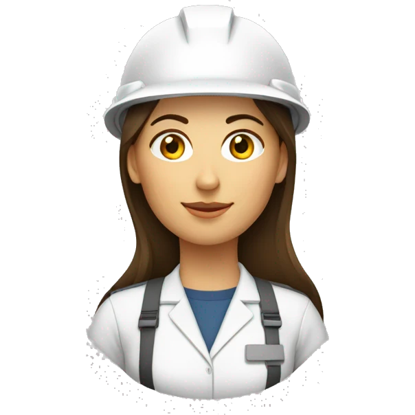 arquitectA MUJER con casco blanco  emoji