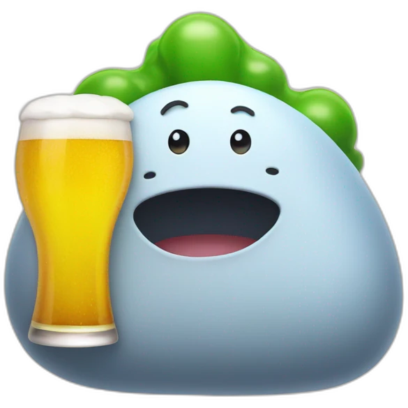 blob holding beer emoji
