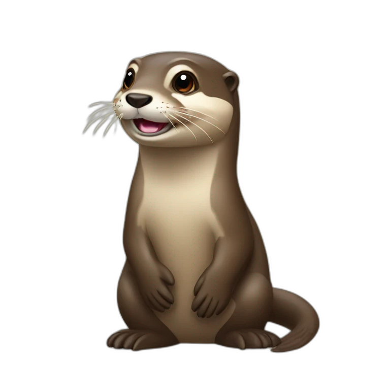 Loutre sur tortu emoji