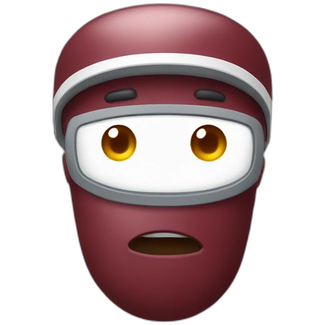 red bean with visor emoji