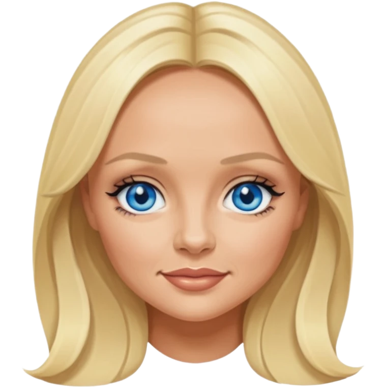 Emma Bunton with blue eyes emoji