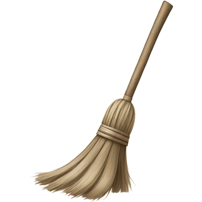 Traditional Indian broom sketch emoji