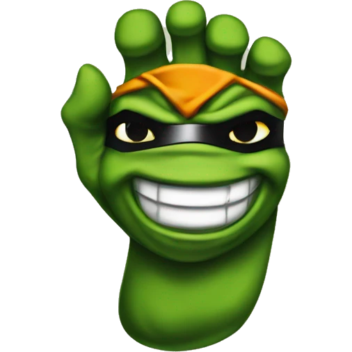 TMNT Foot ninja sign emoji