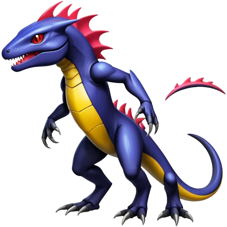 Shiny Exotic Colorful epic Salandit-Genesect-Miraidon-Koraidon-Fakémon-hybrid-creature (full body)  emoji
