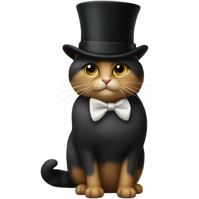 cat with a tophat emoji