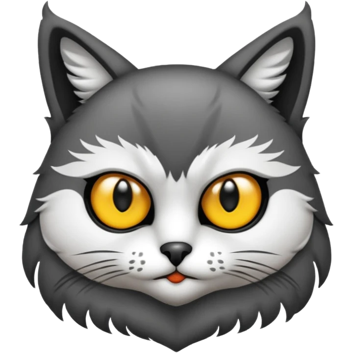 crea un gato con alas de búho emoji