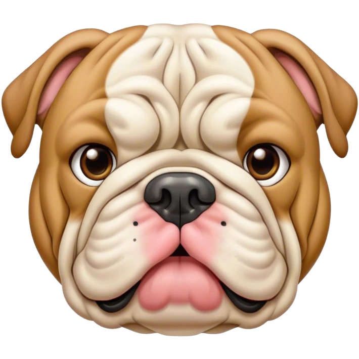 Beige english bulldog  emoji