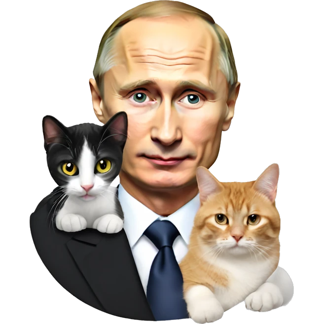 Vladimir putin with a cat emoji
