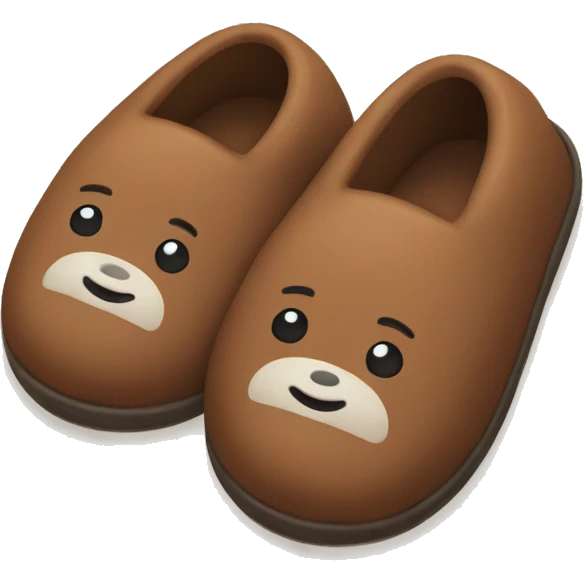 Cute brown slippers emoji