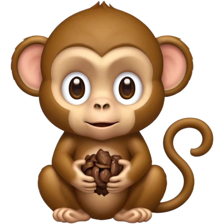 Monkey with his poop emoji