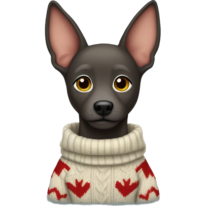 xoloitzcuintli dog with sweater  emoji
