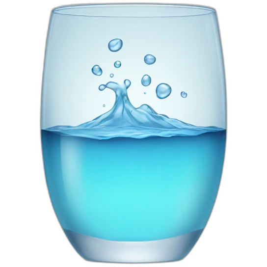 water in glass emoji