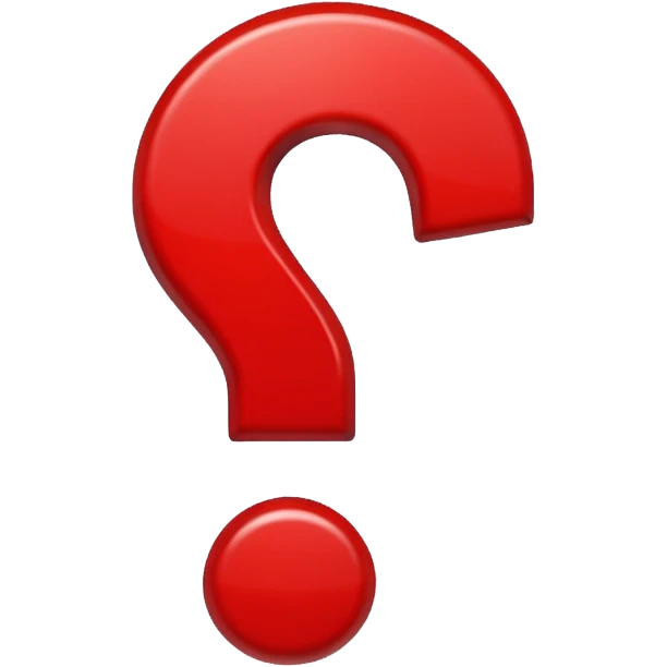 Question mark in red color  emoji