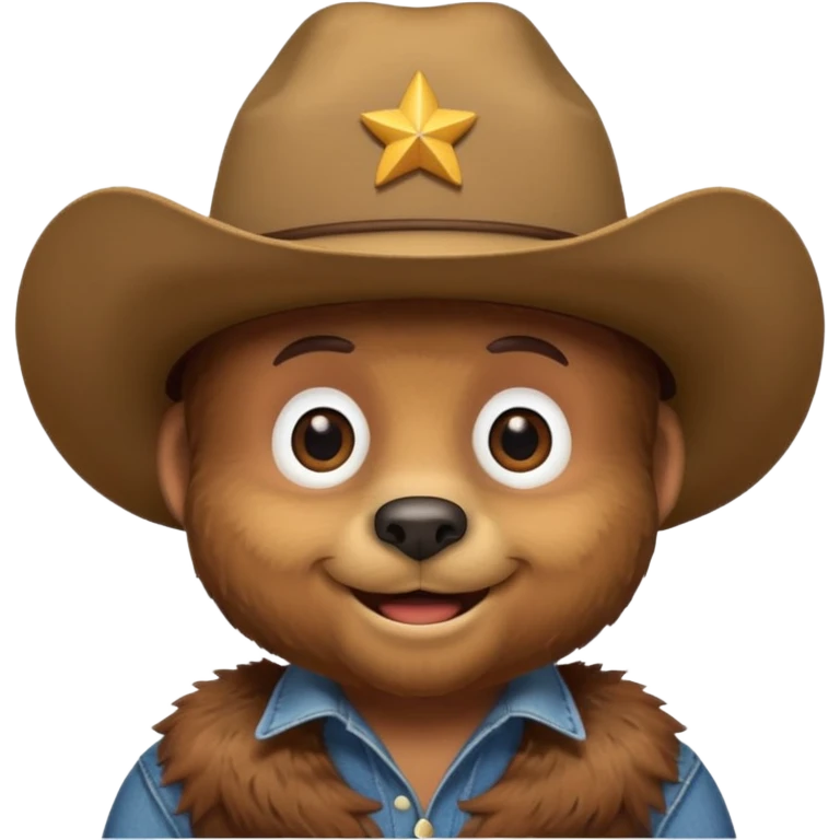 bear with cowboy hat emoji